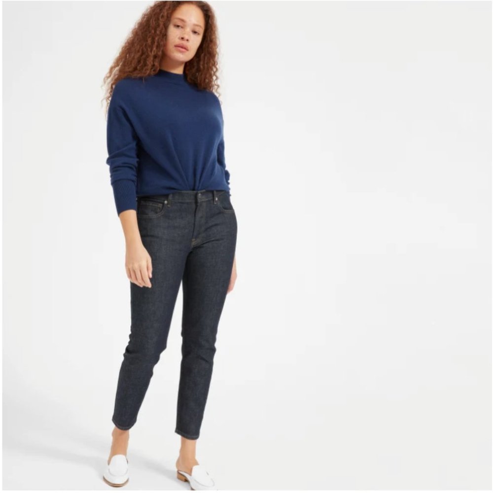 Everlane Mid-Rise Skinny Jean (Dark Indigo)